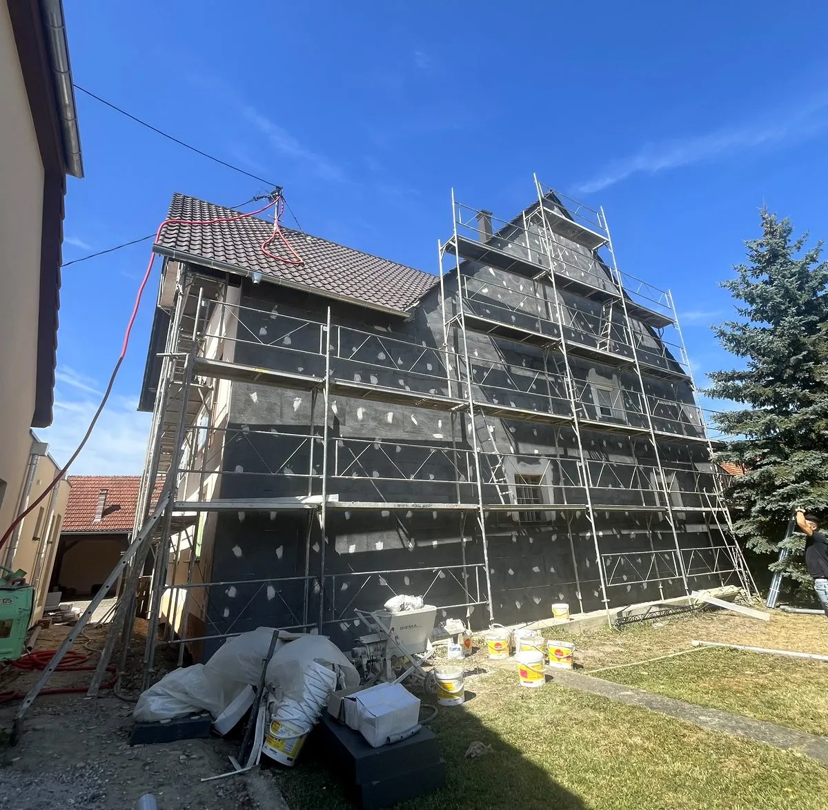 Pendant travaux ITE Roeschwoog