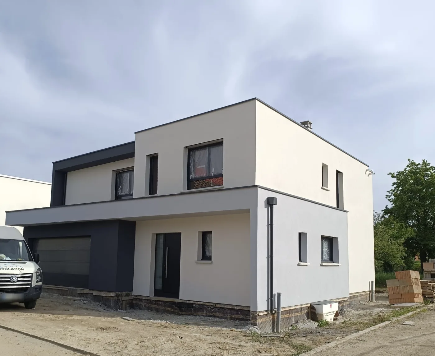 Ravalement de façade d'une maison à Niederhausbergen