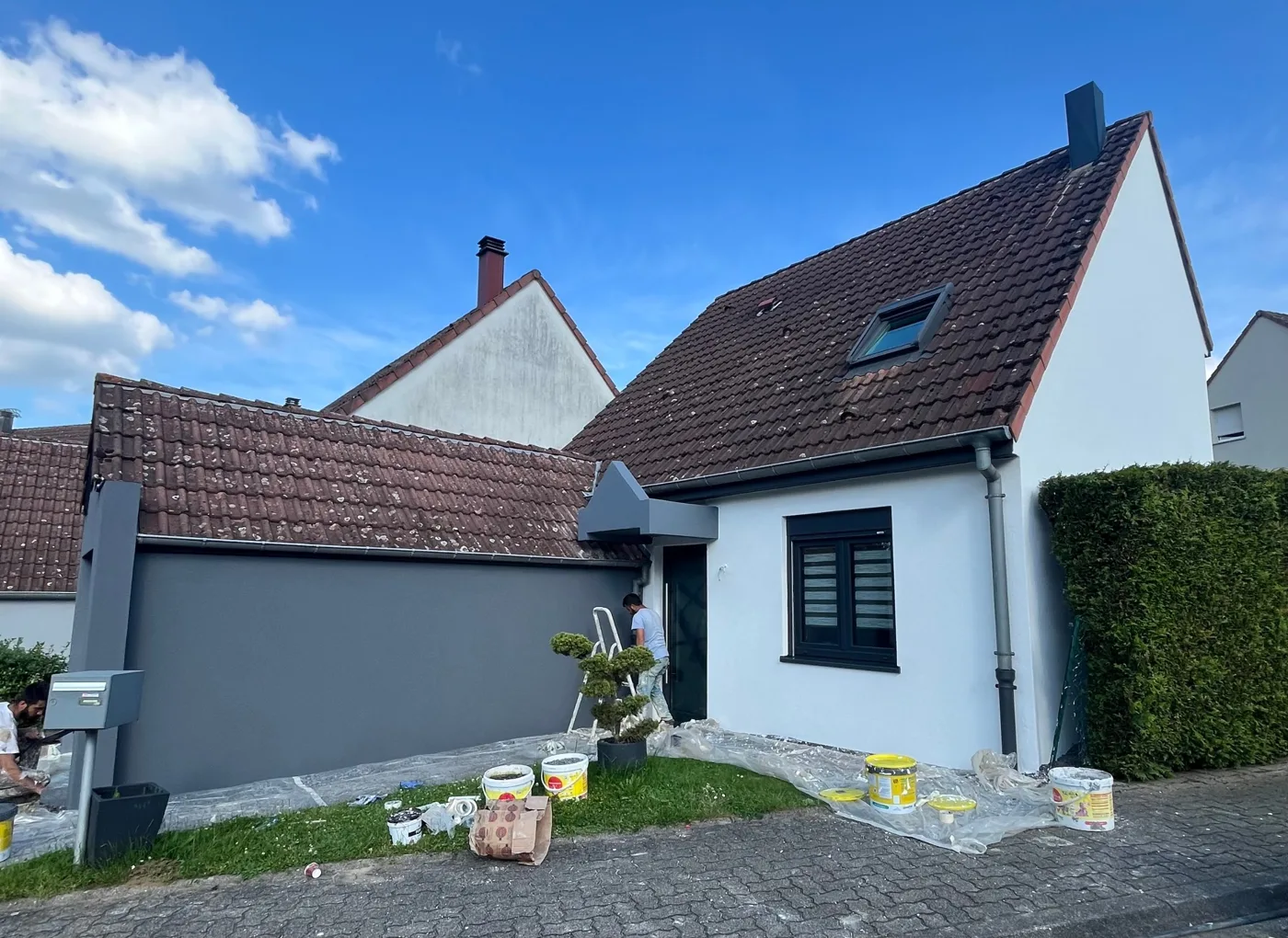 Ravalement de façade et peinture d'une maison à Wissembourg